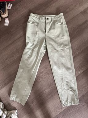 a new day Mint Green Faux Leather Pants